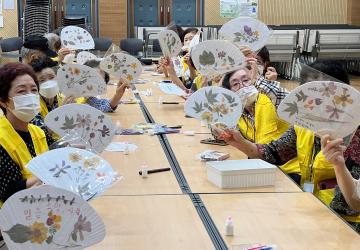 숲바람 솔솔(압화부채 만들기)