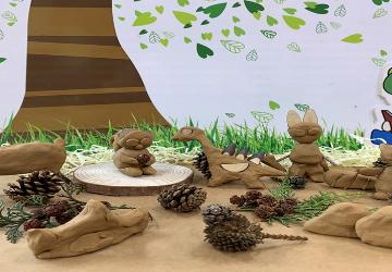 숲속 동물과 함께하는 ASMR (동물탐구&찰흙공예)