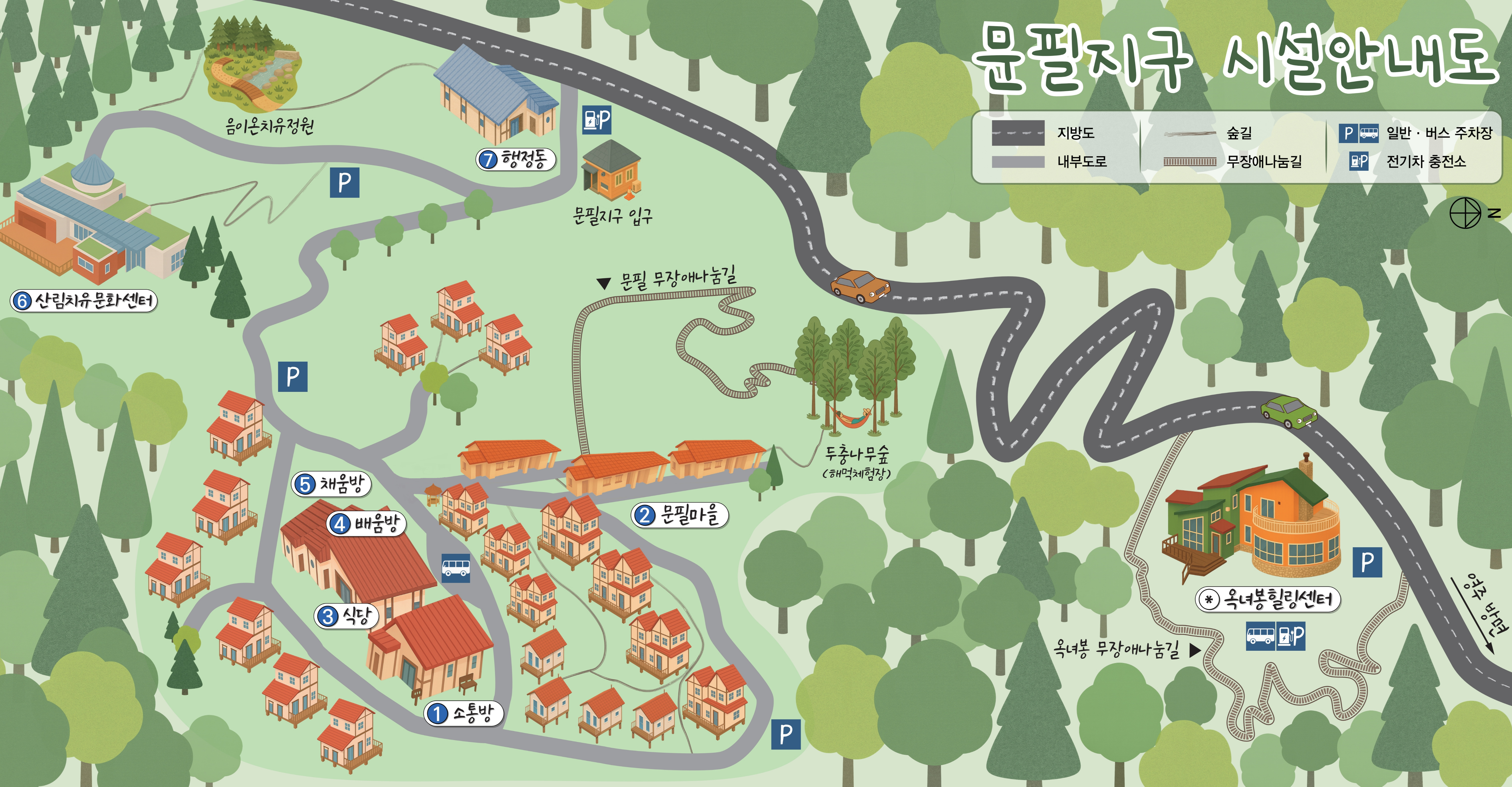 문필지구 시설안내도